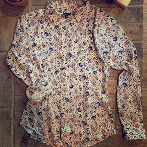 Ann Taylor Paisley Button Up